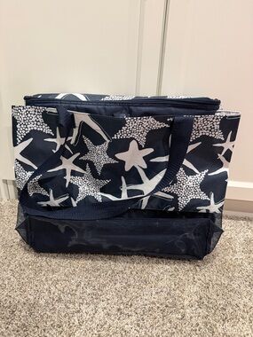 Thirty-One Sand N’ Shore Thermal Tote Navy Starfish Splash